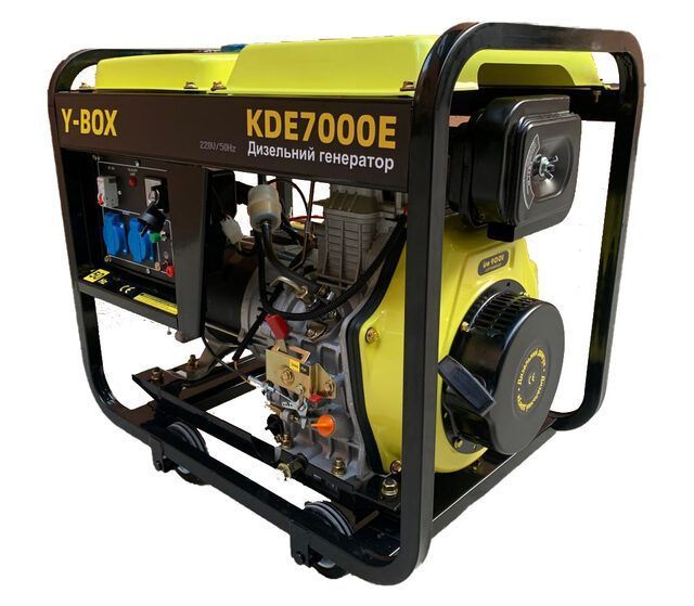 Генератор дизель KDE7000E 4.5/5.0KW однофазний, 220V (двигун 186FE) YBX 58800 фото