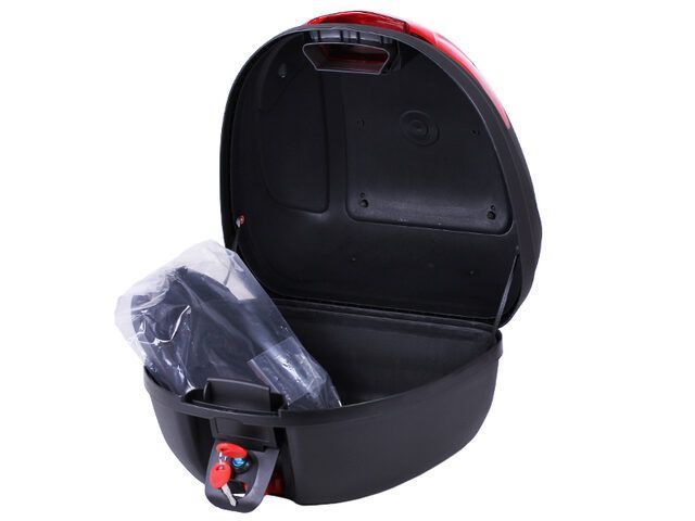 Кофр (багажник) для мотоцикла задний TT AGRO MOTO YM-0830 (V-30L) 41&times;41&times;32 черный с красным 2784 фото