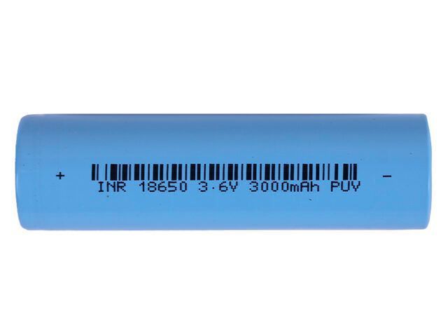 Акумуляторна батарея 3.6V 3C 18650 3000mAh 75986 фото