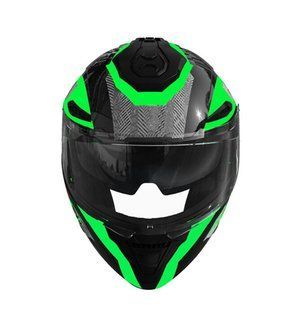 Шолом 911 Phantom Racer чорний із зеленим size L (трансформер) - TTG 14617 фото