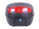 Кофр (багажник) для мотоцикла задний TT AGRO MOTO YM-0808 (V- 29L) 39.5&times;39.5&times;30.5 черный с красным 5754 фото 3